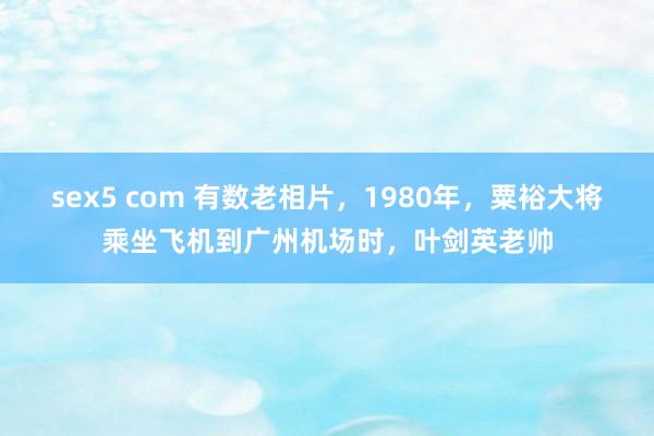 sex5 com 有数老相片，1980年，粟裕大将乘坐飞机到广州机场时，叶剑英老帅