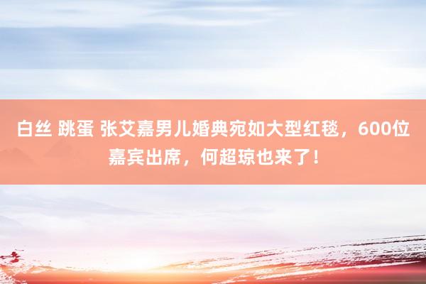 白丝 跳蛋 张艾嘉男儿婚典宛如大型红毯，600位嘉宾出席，何超琼也来了！