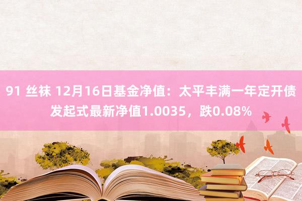 91 丝袜 12月16日基金净值：太平丰满一年定开债发起式最新净值1.0035，跌0.08%