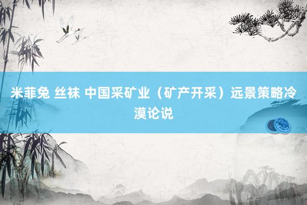 米菲兔 丝袜 中国采矿业（矿产开采）远景策略冷漠论说