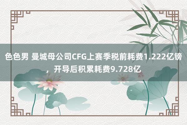 色色男 曼城母公司CFG上赛季税前耗费1.222亿镑，开导后积累耗费9.728亿