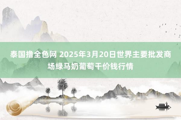 泰国撸全色网 2025年3月20日世界主要批发商场绿马奶葡萄干价钱行情