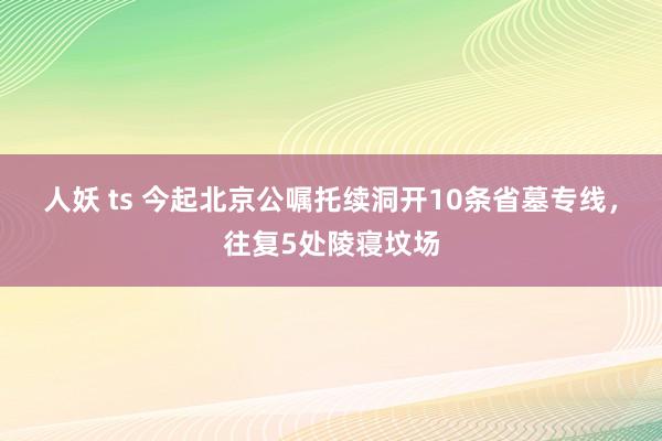 人妖 ts 今起北京公嘱托续洞开10条省墓专线，往复5处陵寝坟场