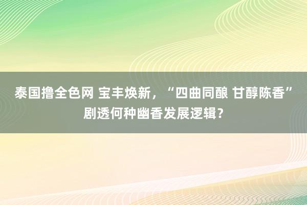 泰国撸全色网 宝丰焕新，“四曲同酿 甘醇陈香”剧透何种幽香发展逻辑？