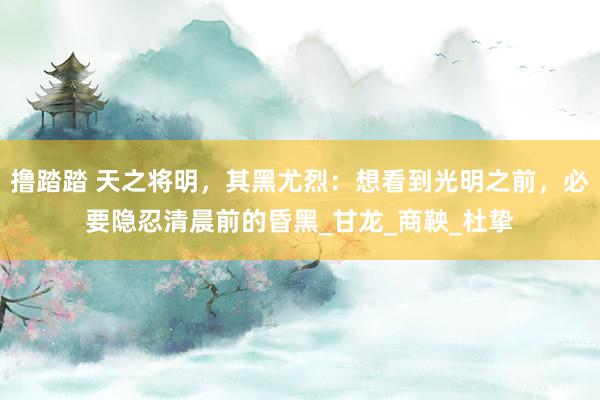 撸踏踏 天之将明，其黑尤烈：想看到光明之前，必要隐忍清晨前的昏黑_甘龙_商鞅_杜挚