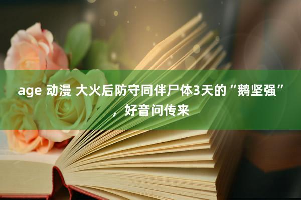 age 动漫 大火后防守同伴尸体3天的“鹅坚强”，好音问传来
