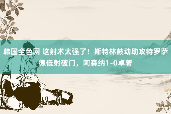 韩国全色网 这射术太强了！斯特林鼓动助攻特罗萨德低射破门，阿森纳1-0卓著