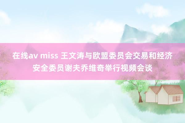 在线av miss 王文涛与欧盟委员会交易和经济安全委员谢夫乔维奇举行视频会谈