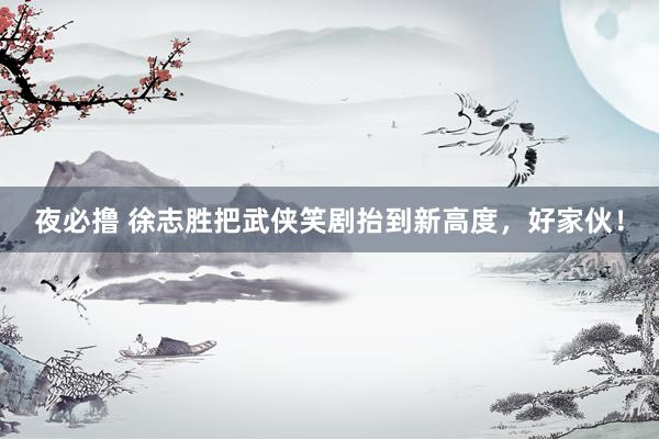 夜必撸 徐志胜把武侠笑剧抬到新高度，好家伙！