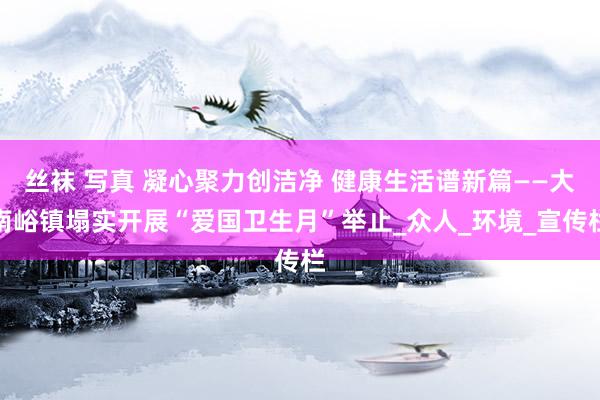 丝袜 写真 凝心聚力创洁净 健康生活谱新篇——大南峪镇塌实开展“爱国卫生月”举止_众人_环境_宣传栏