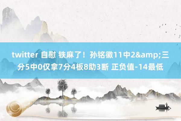 twitter 自慰 铁麻了！孙铭徽11中2&三分5中0仅拿7分4板8助3断 正负值-14最低
