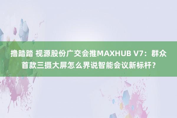 撸踏踏 视源股份广交会推MAXHUB V7：群众首款三摄大屏怎么界说智能会议新标杆？