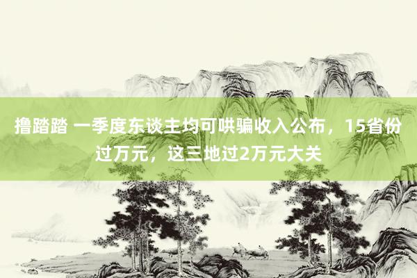 撸踏踏 一季度东谈主均可哄骗收入公布，15省份过万元，这三地过2万元大关