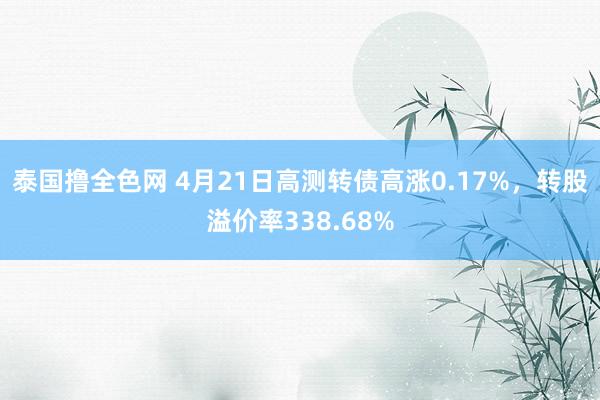 泰国撸全色网 4月21日高测转债高涨0.17%，转股溢价率338.68%