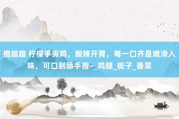 撸踏踏 柠檬手撕鸡，酸辣开胃，每一口齐是嫩滑入味，可口到舔手指~_鸡腿_栀子_香菜