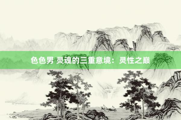 色色男 灵魂的三重意境：灵性之巅