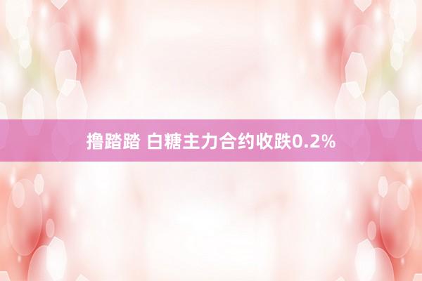 撸踏踏 白糖主力合约收跌0.2%